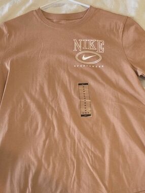 Nike Sportswear Logo Tee in Dusty Rose